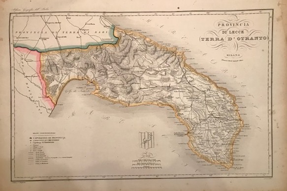 Vallardi Francesco Provincia di Lecce. Terra d'Otranto 1880 ca. Milano